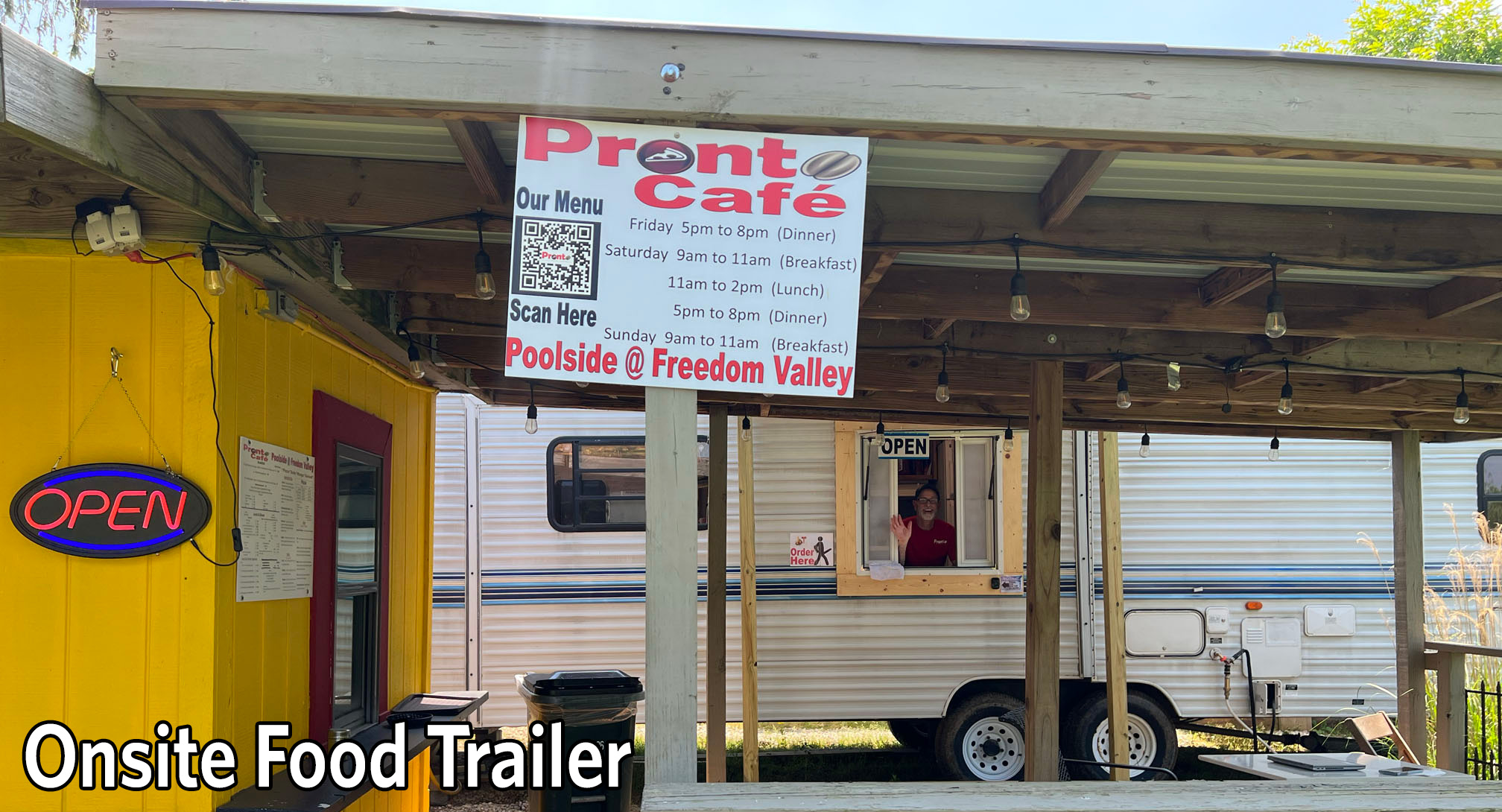 Pronto Cafe onsite food trailer
