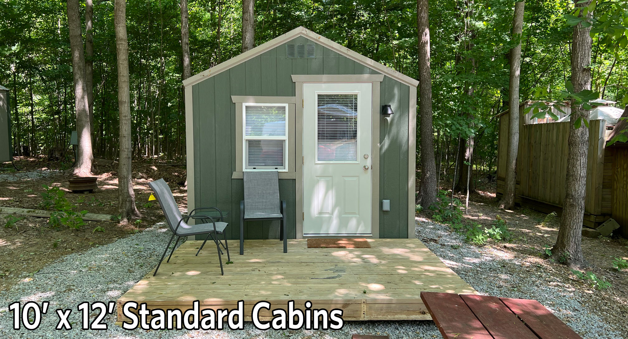 10' x 12' Standard Cabins exterior view