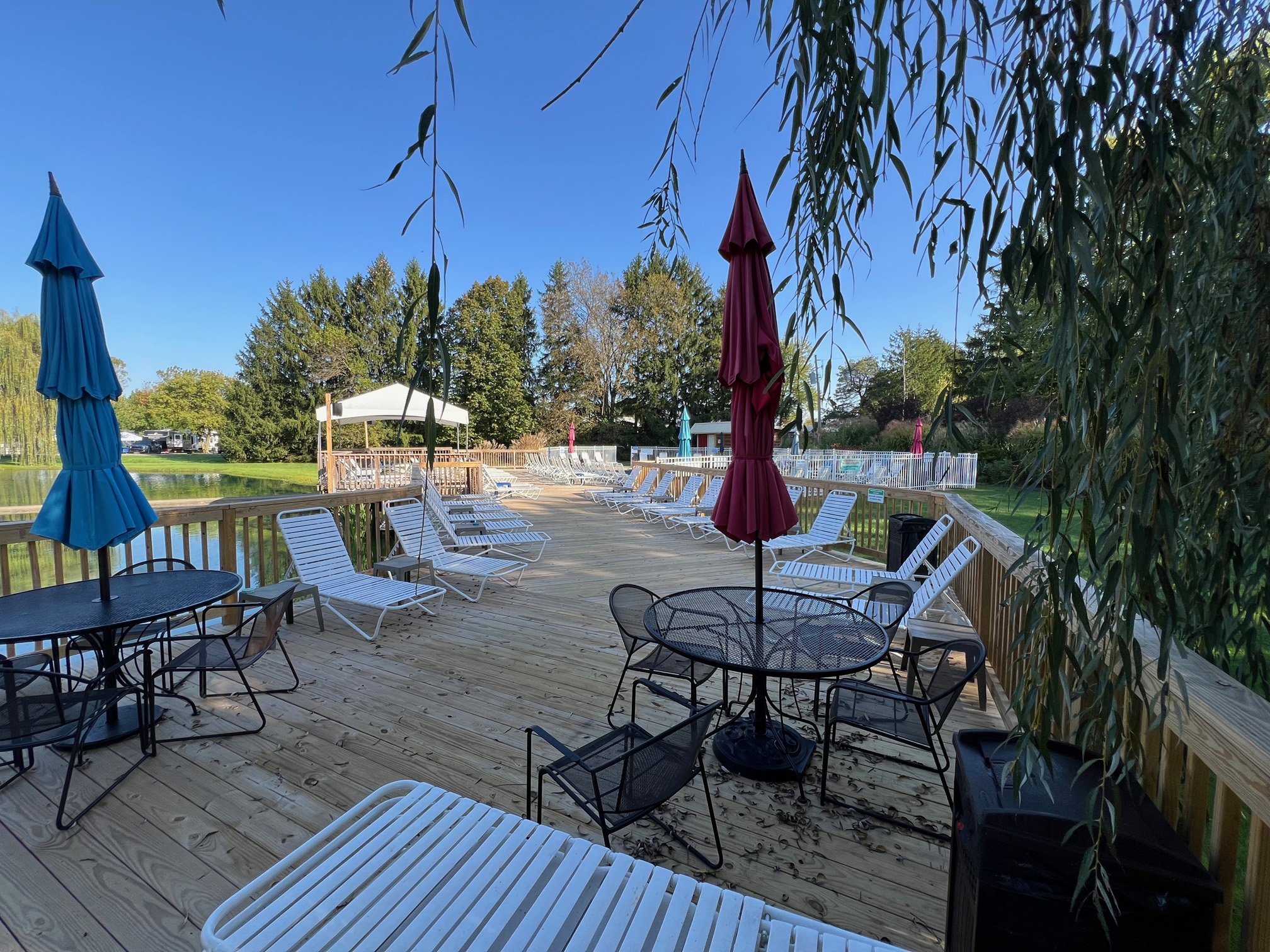 New Smoking Deck view towards the pool