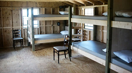Interior view of the bunkhouse