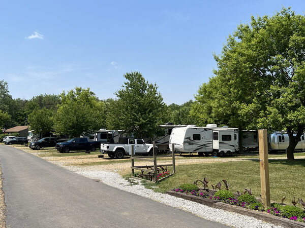 View of the camper pull through sites