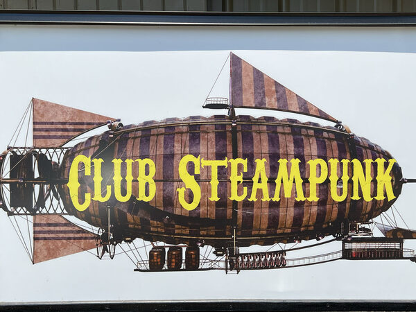 Club Steampunk entrance sign