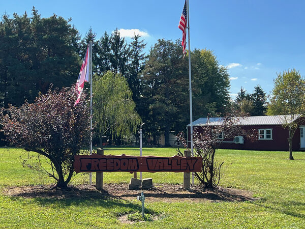 Freedom Valley Campground street sign