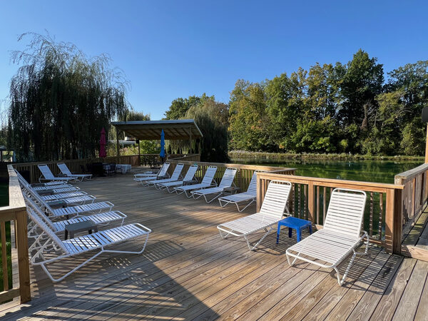 New Smoking Deck view towards the pond